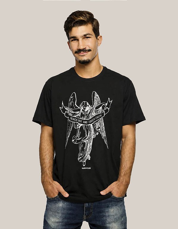 Camiseta Preta Anjo Gustave Dore