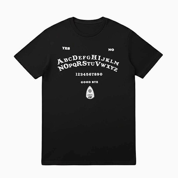 Camiseta Preta Ouija Board - Mystic Edition