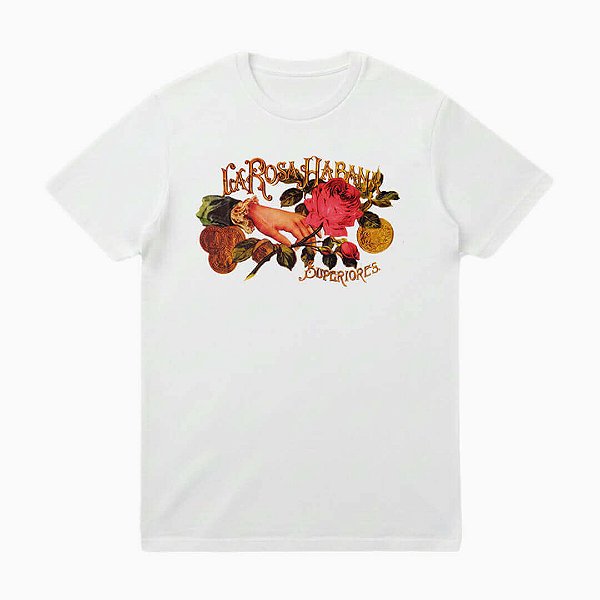 Camiseta Branca Cuba - La Rosa Habana