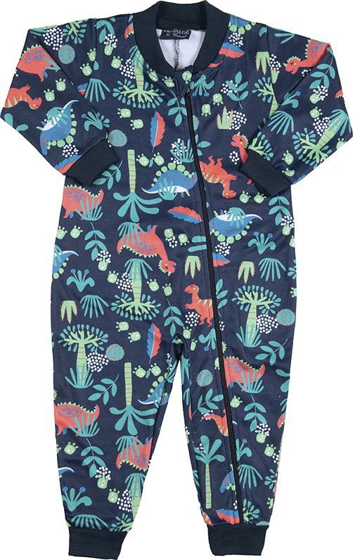Pijama tam P ao 16 em tecido Slim-Soft levemente flanelado com ZIPER.  Com punhos na perna e nas mangas- COR MARINHO