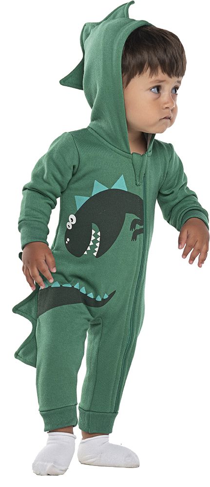 PIJAMA INFANTIL MENINO PURE DINO MOLETOM VERDE