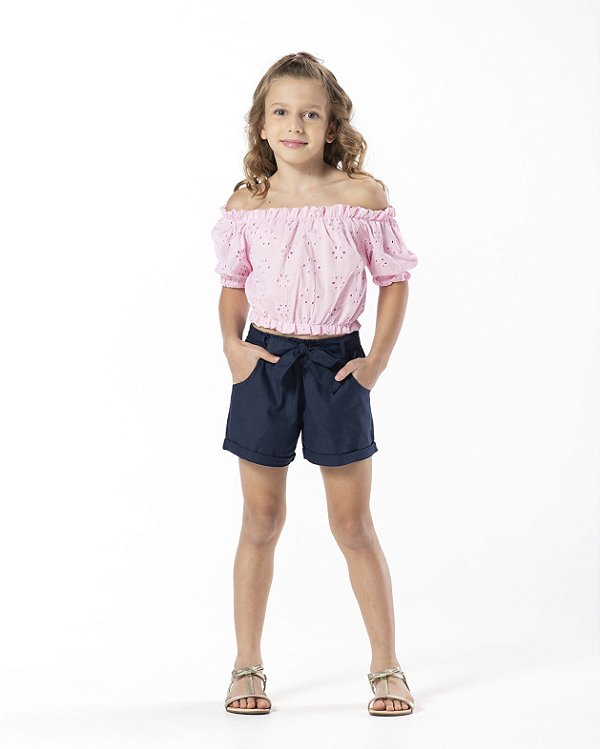 CONJUNTO INFANTIL MENINA LAISE ROSA