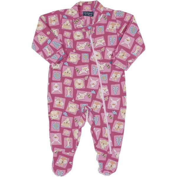 PIJAMA INFANTIL MENINA ZOO PINK