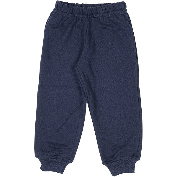 CALÇA INFANTIL MENINO BÁSICA MOLETOM MARINHO