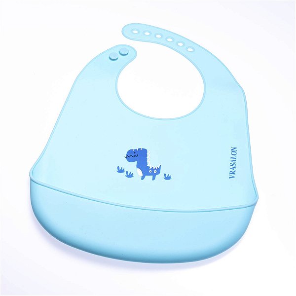 BABADOR DE SILICONE COM FECHO AJUSTÁVEL AZUL