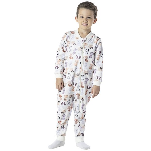 PIJAMA INFANTIL MACACÃO PUPPY DOG SLIM SOFT