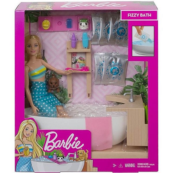 Boneca Barbie Banho de Espuma GJN32 - Mattel