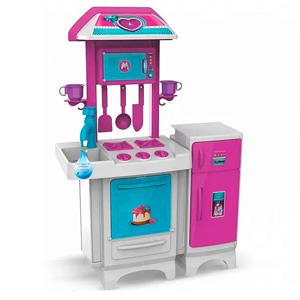 Cozinha Completa Pink com Água 8074 - Magic Toys