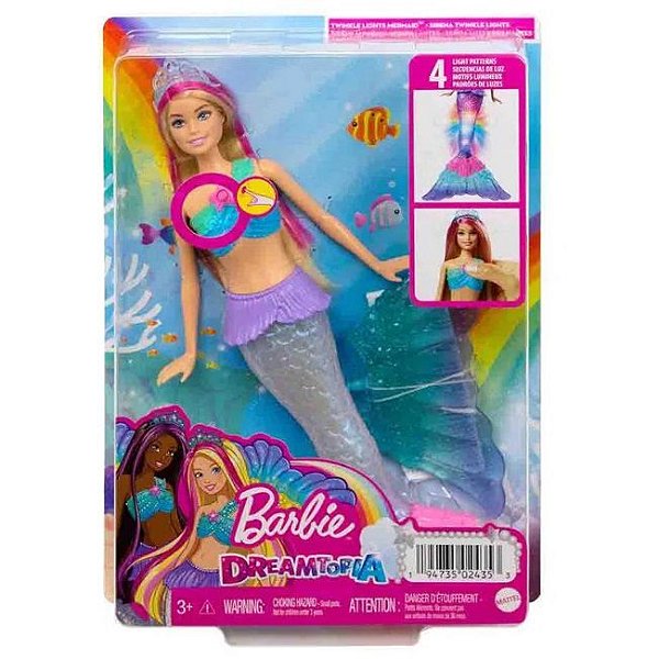 Barbie Dreamtopia Sereia Luzes e Brilho HDJ36 - Mattel