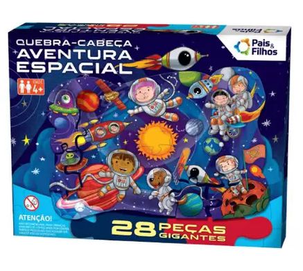 Quebra-Cabeça 28 Peças Aventura Espacial 10796.1 - Pais & Filhos