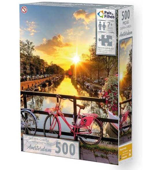 Quebra-Cabeça 500 Peças Amsterdam 0863.1 - Pais & Filhos