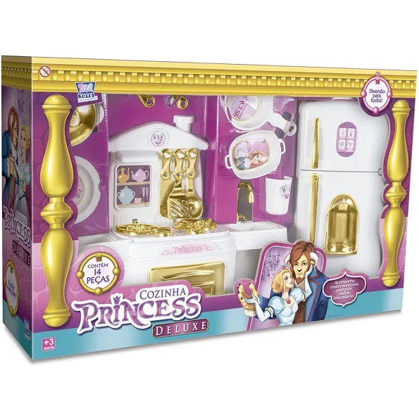 Conjunto Cozinha Princess Deluxe 14 Peças 7913 - Zuca Toys