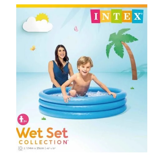 Piscina Infantil Inflável Azul Cristal 156L 59416 - Intex