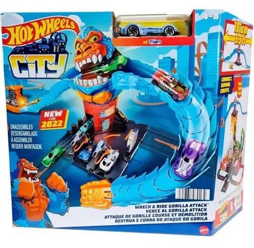 Hot Wheels City Pista Ataque do Gorila Gary HDR30 - Mattel