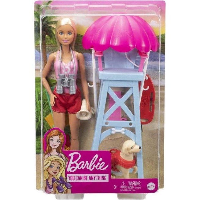 Barbie Conjunto Profissões Sports Salva-Vidas GLM53 - Mattel