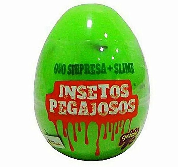 Slime Ovo Surpresa Insetos Pegajosos 98g 3592 - Doce Brinquedo