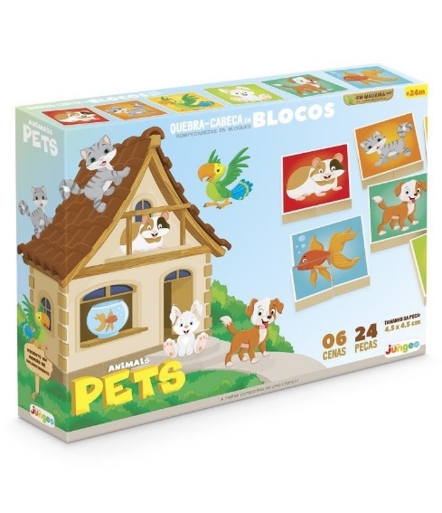 Quebra-Cabeça em Blocos Pets 835 - Junges