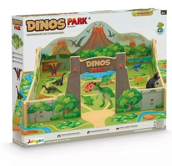 Playset Dinos Park em Madeira 558 - Junges