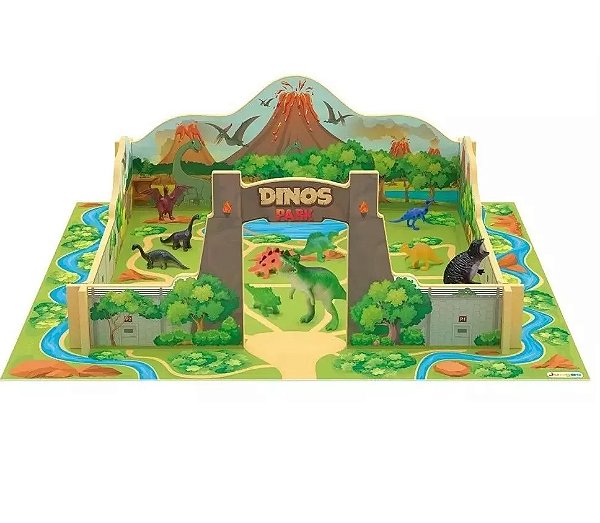 Playset Dinos Park em Madeira 558 - Junges