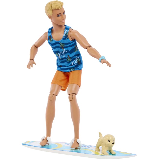 Boneco Ken Filme Barbie Dia de Surf Com Acessórios HPT49 - Mattel