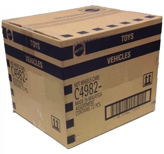Caixa Hot Wheels com 72 Carros Básicos Sortidos Escala 1:64 C4982 - Mattel