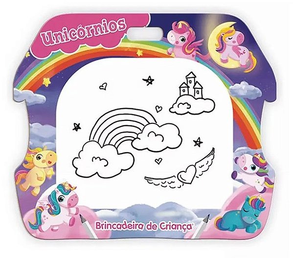 Lousa Divertida Unicórnio 2600 - Brincadeira de Criança