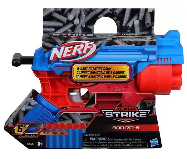 Lançador de Dardos Nerf Alpha Strike Boa RC-6 F2985 - Hasbro