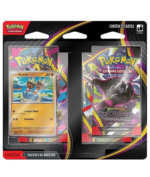 Pokémon Blister Quádruplo ME05 Escuridão Absoluta 36896 Sortidos - Copag