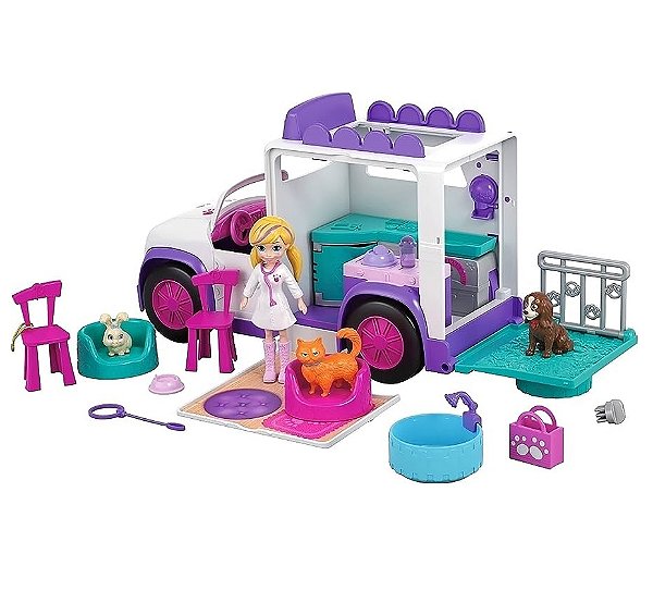 Polly Pocket Hospital Móvel dos Bichinhos GFR04 - Mattel
