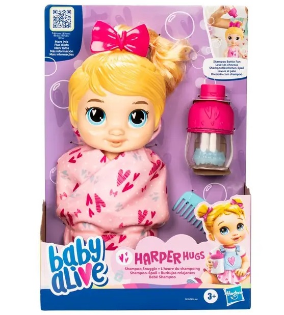 Baby Alive Bebê Shampoo Loira F9119 - Hasbro