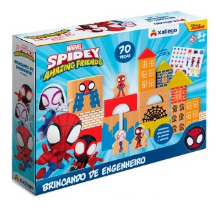 Brincando de Engenheiro Spidey 70 Peças 1771.0 - Xalingo