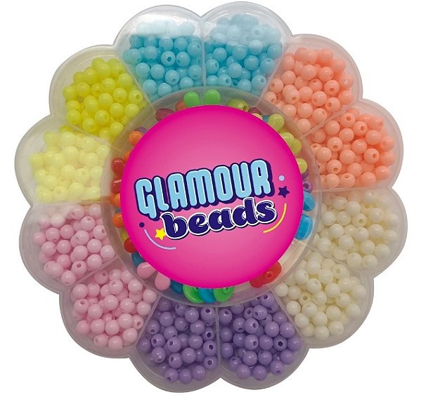 Kit Miçangas Estojo Flor Glamour Beads 51776 - Toyng