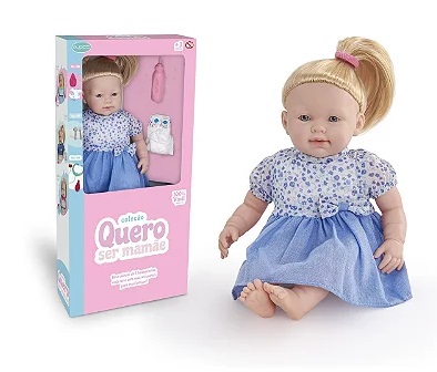 Boneca Quero ser Mamãe Faz Xixi 1162 - Pupee