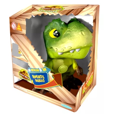 Baby Dino T-Rex Verde Jurassic World com Mecanismo 1481 - Pupee
