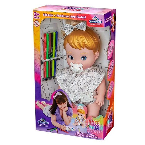 Boneca Doce Vida Colors para Colorir 476 - Adijomar
