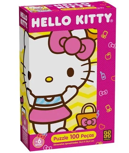 Quebra-Cabeça 100 Peças Hello Kitty 4676 - Grow