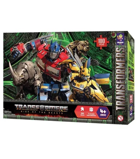 Quebra-Cabeça 100 Peças Transformers O Despertar das Feras 2499 - Mimo