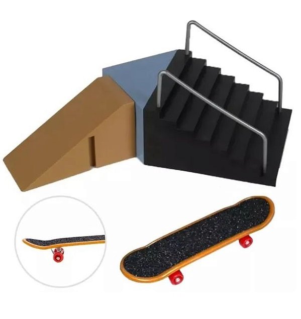Prodeck Pista de Skate de Dedo com  Skate de Dedo BR1802 - Multikids