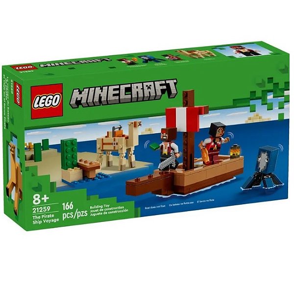 Lego Minecraft A Viagem do Barco Pirata 21259 - LEGO