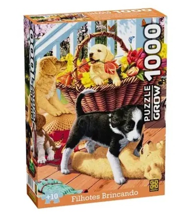 Quebra-Cabeça 1000 Peças Filhotes Brincando 4382 - Grow
