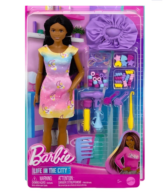 Boneca Barbie Brookyln Conjunto de Penteado HVM11 - Mattel