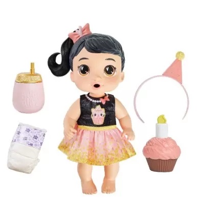 Boneca Baby Alive Festa de Aniversário Katie Kat Morena G0341 - Hasbro