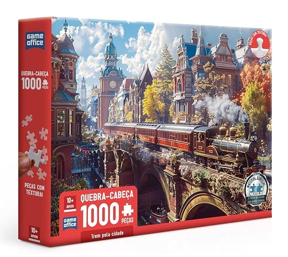 Quebra-Cabeça 1000 Peças Trem pela Cidade 3256 - Toyster