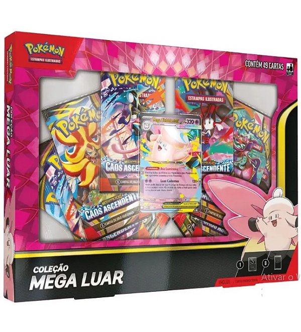 Pokémon TCG Box Coleção Mega Luar 37165 - Copag