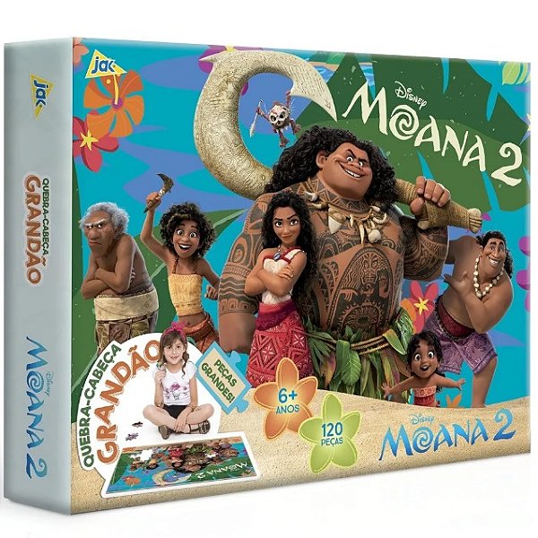 Quebra-Cabeça Grandão 120 Peças Moana 2 3265 - Toyster