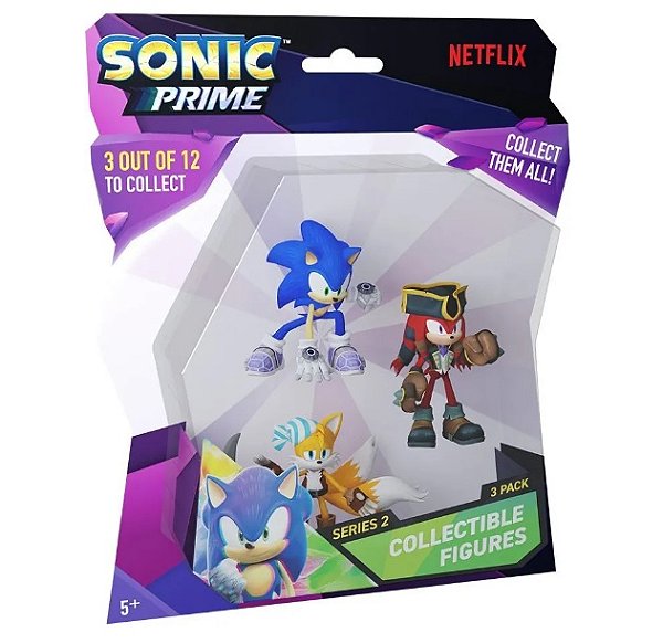 Boneco Sonic Pack com 3 Figuras Sortidas 34220 - Candide