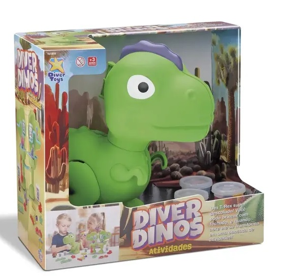 Dinossauro Diver Dinos Atividades 8232 - Divertoys