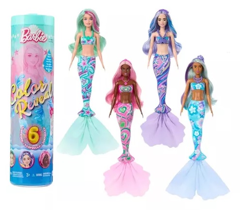 Barbie Color Reveal Série Sereia Surpresa HTH45 - Mattel