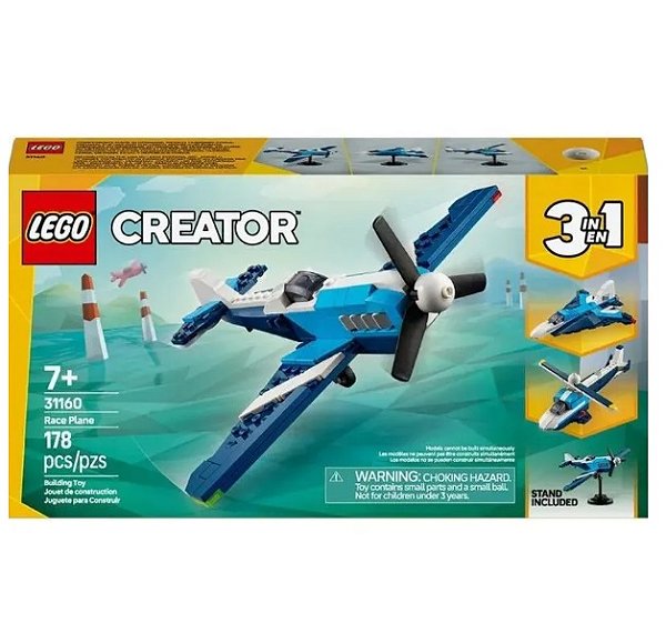 Lego Creator 3 em 1 Aeronave: Avião de Corrida 31160 - LEGO