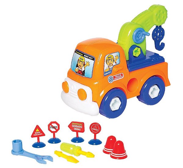 Carrinho Construtivo Guincho 930-5 - Braskit